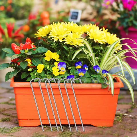 6 Inch Galvanized Landscape Staples 300 Pack U Shaped Garden Stakes Rust Proof Ground Pins For Landscaping Fabric