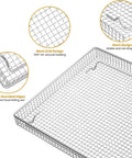 Replacement Air Fryer Tray For TOA 60 65 70 And Similar Sized Convection Toaster Ovens mesh wire rack detail