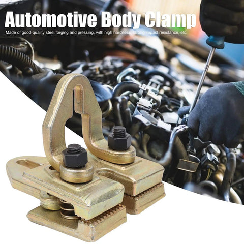 Pro Grade Auto Body Repair Clamp Kit Puller For Sheet Metal Right Angle Universal Collision Panel Beating Tool For Precision Dent Pulling And Frame Straightening Heavy Duty Steel, steel clamp on engine bay