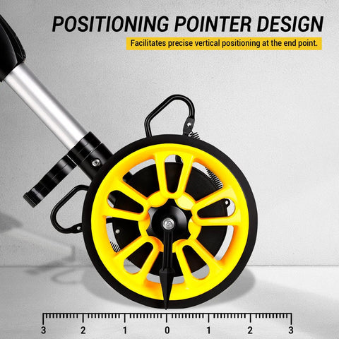 Heavy Duty Digital Measuring Wheel With 6 Inch Roller, Hella Precise Feet To Meters Toggle For Yard Surveying, Rock Solid Construction For Contractors, Includes Nifty Transport Bag And Auto Memory Lock