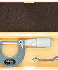 Outside Micrometer With Friction Thimble, 0-1 Inch Range, 0.0001 Inch Graduation, 0.0001 Inch Accuracy, in storage case with wrench