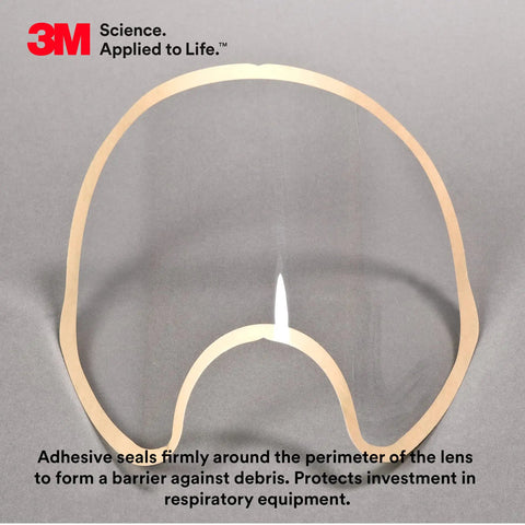 Semi-Permanent Lens Protector for FF-400 Full Facepiece Respirator, Scotchgard Coated Lens Covers With Tight Perimeter Seal