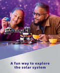 Children playing with Planet Earth And Moon In Orbit Building Set For Kids 10 Plus An Outer Space STEM Toy To Explore The Solar System.