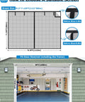 Magnetic Garage Door Screen For 1 Car Garage 9x7 Feet Double Door Mesh With 36 Magnets Fits Doors Up To 110 By 84 Inches Black No Fuss