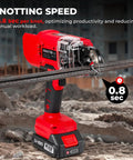 Automatic Rebar Tie Gun Cordless Electric Wire Twister Tool Battery Powered Tying Machine on construction site