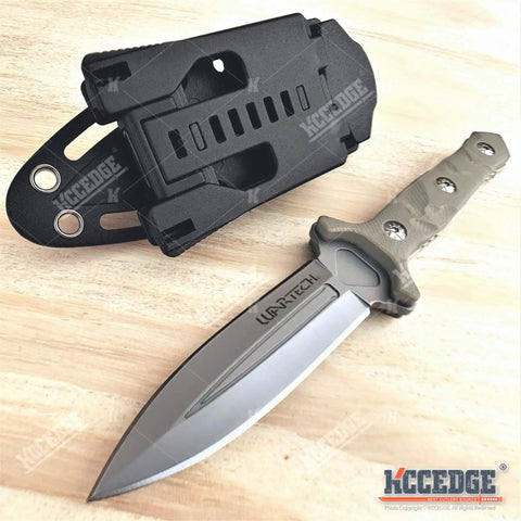 Survival Knife With An 8 Inch Fixed Blade And Molle Compatible Sheath For Camping And Tactical Gear Desert Tan G10 Handle Tough As Nails