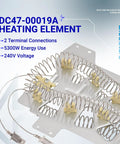 Samsung Dryer Heating Element Kit With Thermostat And Thermal Fuse Bracket 5300W 240V Replacement DC47-00019A detail image