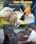 No Sweat Heavy Duty Cordless Sheep Shears For Dewalt 20V Max Battery Not Included Beast Mode 850W All Copper Motor in action on sheep and horse.
