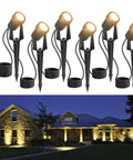 Low Voltage Outdoor Landscape Lights For Quick Safe Yard Vibes, 65.6Ft Wired LED Uplight Kit with Plug In Transformer, IP65 Waterproof