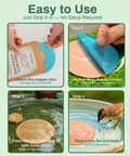 Steps to use Pure Copper Bird Bath Purification Disk Solar Powered Outdoor No Chemicals Needed Water Cleaner For Backyard