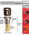 Replacement Lock And Key Set For Gumball Machines Top Lid Locks With Flat Keys Includes 2 Locks And 4 Keys Metric Thread M6 1.0