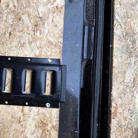 Horizontal E Track Rail End Caps For Trailers And Trucks, black plastic end protectors on E-track rail wall mount
