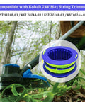 Dual Line Trimmer String Spool 0.080 Inch 16 Feet 3 Pack Built For Quick Replacements With Kobalt 24 Volt Max Weed Wacker