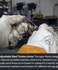 Lightweight TIG Wire Feeder For Precise Welds, 7 Inch Tension Control demonstration with gloved hands.