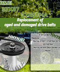 Heavy Duty 97 Inch V Belt for 40 Inch Deck Lawn Mower and Garden Tractor Replaces 37X87 37X87MA 037X87 037X87MA Durable OEM Replacement with Easy Install and Long Lasting Performance, 37X87MA