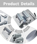 Product details of Five Pack Wall Mounted Mop And Broom Holder Set with stainless steel and silicone gear for anti-slip.