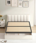 Heavy Duty 2 Inch Queen Box Spring With Rounded Corners And Ironclad Steel Base Featuring Premium Wood Slats in modern bedroom setting.