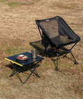 Ultralight Camping Folding Beach Chair With Anti Sinking Large Feet And Back Support Webbing, Compact Square Frame, Black Portable Seat