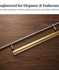 Mini Gallery Rail Set With 5mm Silver Finish Guard Rails And Glass Shelf Spindles for wine cabinets on wood surface.