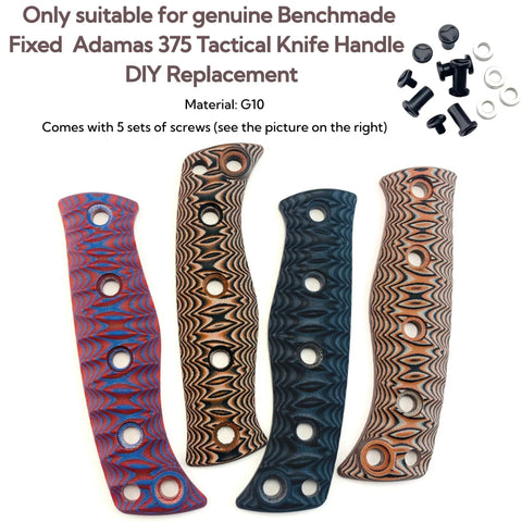 Badass G10 Handle Scales And Screw Set For Benchmade Adamas 375 Tactical Knife Custom Swap Out Parts Desert Tan