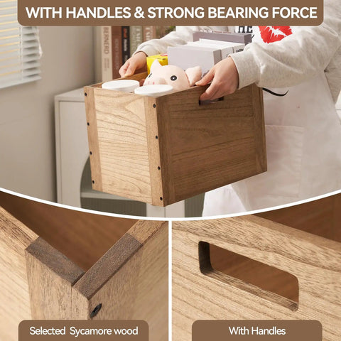 Stackable Wood Storage Cubes For Home And Office Organization Open Cubby Shelves For Books Clothes Toys Bins And Baskets