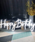Birthday Neon Sign LED Wall Backdrop 23.6x9.45 Inches Custom Party Neon Light for Bedroom with 'Happy Birthday' text