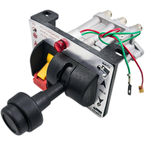 Power Take Off PTO Hoist Air Shift Control Valve With Switch And Brighter Light For Dump Truck Hydraulic System Replacement AV295 AV295 329358X Push To Connect Fittings Apsco Compatible Heavy Duty