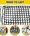 Climbing Net For Kids Double Layer Heavy Duty Backyard Playground Safety Net 9.9 Feet By 9.9 Feet with durable mesh