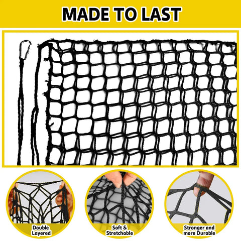 Climbing Net For Kids Double Layer Heavy Duty Backyard Playground Safety Net 9.9 Feet By 9.9 Feet with durable mesh