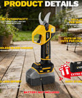 Brushless Electric Pruning Shears Cordless Garden Power Tool With LCD Display and SK5 Blades on porch, no battery included