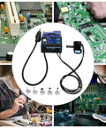 780W Soldering And Desoldering Station Kit With Hot Air Gun, LCD Display, Smoke Absorber, for Electronics Repair and PCB Rework