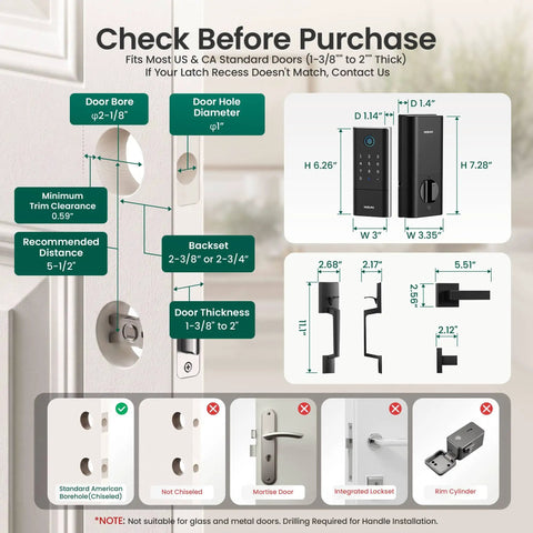 Top Shelf Fingerprint Smart Lock Handle Set With Built In Wifi Plus Extensive Sixteen Month Battery Life Usb C Emergency Port For Zero Fuss Keyless Home Security Solution