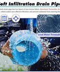 Perforated Corrugated PVC Drainage Hose With Expandable Infiltration Pipe For Yard And Lawn Drainage Solutions being tested for water permeability.