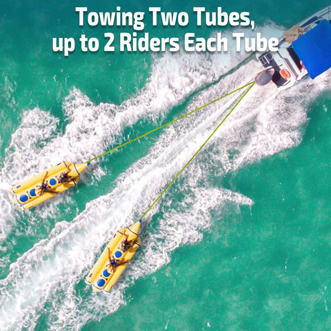 Heavy Duty Boat Tow Harness With 16 Ft Braided Poly Rope And Twin Side Snap Hooks Dragging Your Crew Smooth For Lazy Lake Hangouts Epic River Runs And Pylon Free Water Fun