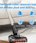 Soft Bristle Brushroll HEPA Foam Filter Replacement Kit for DuoClean NV800 removes hair and pet dander from carpet