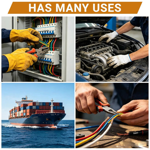 No Hassle Quick Snap Wire Connectors 30 Piece Set 24 To 12 AWG Push In Terminals used in various electrical tasks.
