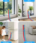 Flexible 15 Foot Dual Race Track Set With Four Cars For Indoor And Outdoor Play, shown on glass, mirror, tile, fridge