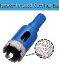 ChilternCasa 3/4 in diamond core drill bit with vacuum-brazed edge and triangle pilot shank, angled view; pack of 2