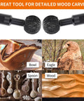 Top Shelf Ball Gouge Attachment For Angle Grinder With 5/8 11 Thread Shank For Wood Carving Shaping Contouring Easy Bolt On shown with wood carvings.