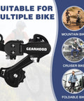 Direct Mount Rear Derailleur For 6/7 Speed Bikes, Smooth Shifting For Mountain, Road, And Folding Bikes, Ride Ready Everyday Use.