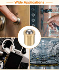 20 Pcs 304 Stainless Steel Ball Plungers Featuring Slick Spring Loaded Push Fit Latch, 3mm Ball Head And Compact 4X6mm Base shown in various applications like machinery.