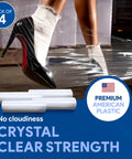 Four Pack 18 Inch Heavy Duty Stretch Wrap For Moving Day 1200 Feet Per Roll Clear Self Adhesive Packing Film with shoe.