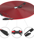 Beefed Up 50 Foot SAE Extension Cable 16 AWG SPT-2 With Red Positive Black Negative SAE To SAE Quick Disconnect Wire