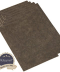Pack Of Ten Brown Self Adhesive Felt Sheets For Furniture And Chairs, high-density pads stacked for floor protection.