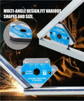 110 Lbs Magnetic Welding Clamps in use with triangle design providing multi-angle support.