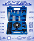 59 Piece Harmonic Balancer Puller And Installer Kit For Crankshaft Pulleys And Steering Wheels Flywheel Remover With Metric And SAE