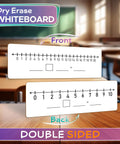 Double Sided Dry Erase Number Line Lapboard 4x12 Inch for Students, 0-10 On One Side, 0-20 On The Other, Classroom Whiteboard