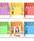 Kid Friendly Photo Desk Nameplates Set 36 Self Adhesive Name Tags With Photo Space For Classrooms And Desks Colorful Name Plates