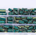 Aluminum Electrolytic Capacitor Kit, 135 Pieces in 19 Values, 470uF to 10000uF Capacitance, 6.3V, 16V, 25V, 35V, 50V, in storage box