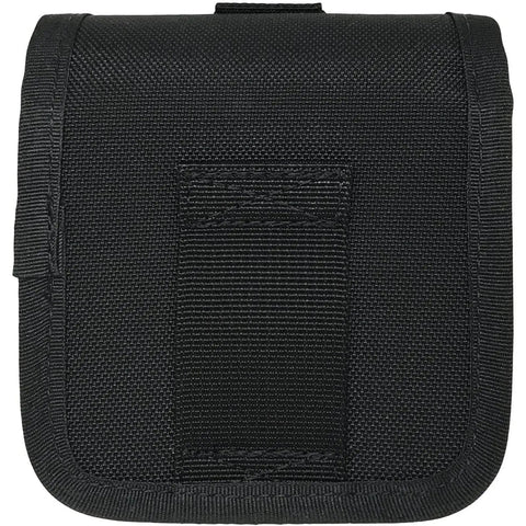 Front view of black Scuba Diver Trim Weight Pocket Nylon Belt Bag With Quick Release Buckle Dive Pouch 5Lb Pair, 600D Oxford Cloth
